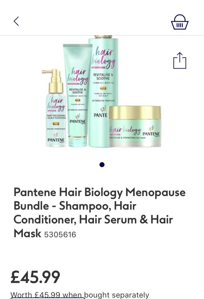 Pantene hair biology menopause  bundle.