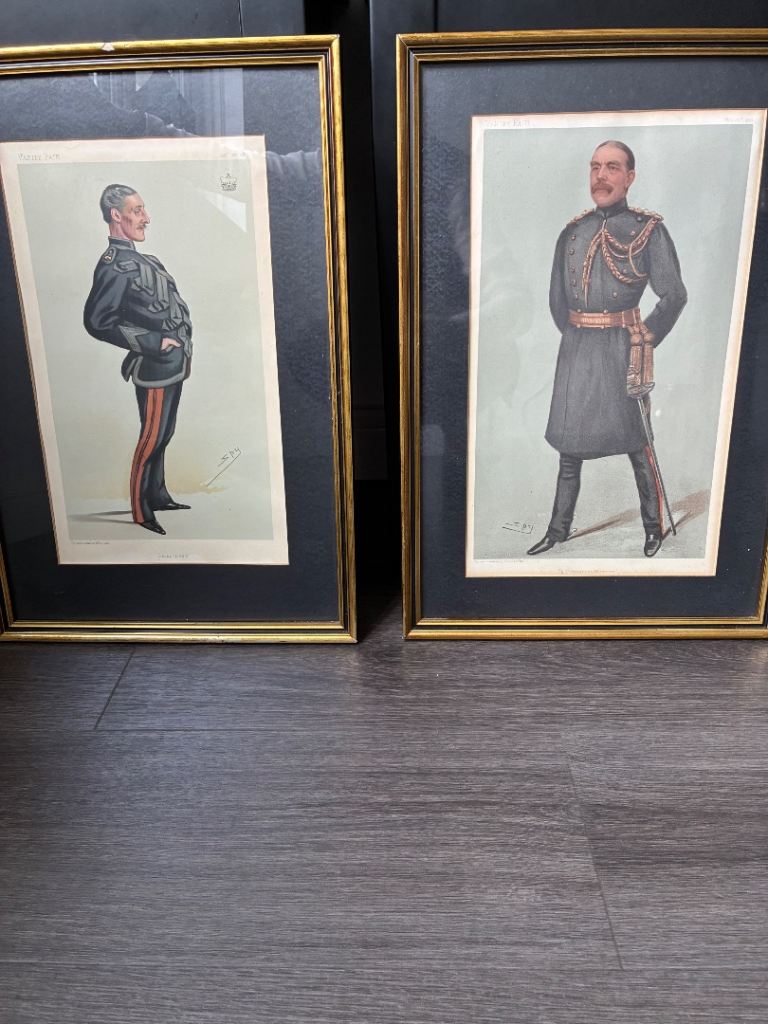 Pair of Framed Vanity Fair Prints - Dated 1883