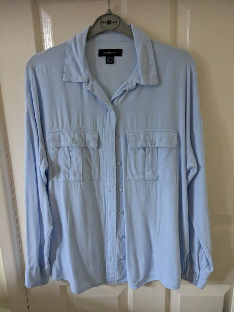 Light Blue Button up Long Sleeve Shirt - Size 10