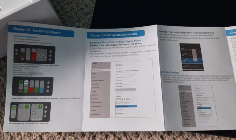 Portable Touch screen 15.6" Rechargeable Monitor