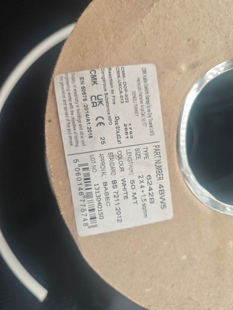 4mm twin and earth cable