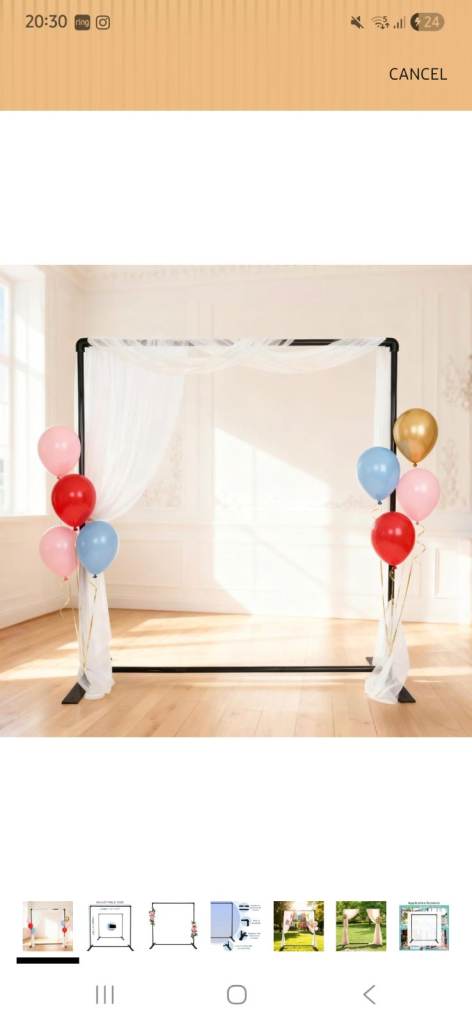 Metal adjustable arch backdrop stand