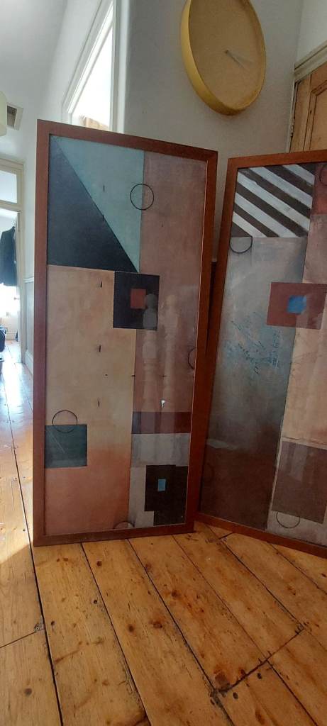 Large wall framed art - 2 pieces 