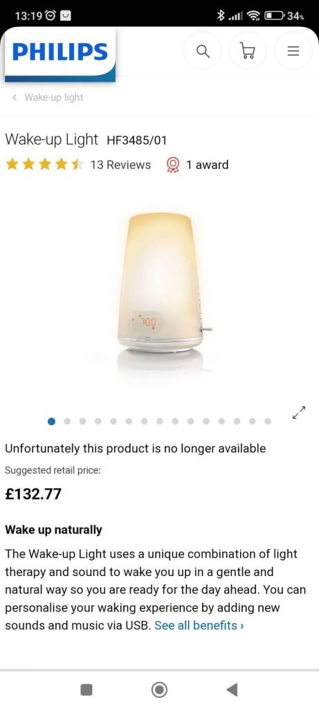 Philips HF3485/01 Wake-up Light 