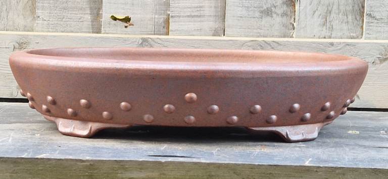 Unglazed Oval Bonsai Tree Pot
