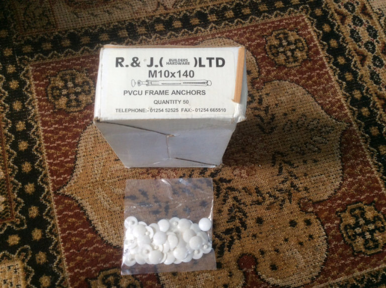 PVCU FRAME ANCHORS M10 x 140mm (QUANTITY 50no.)