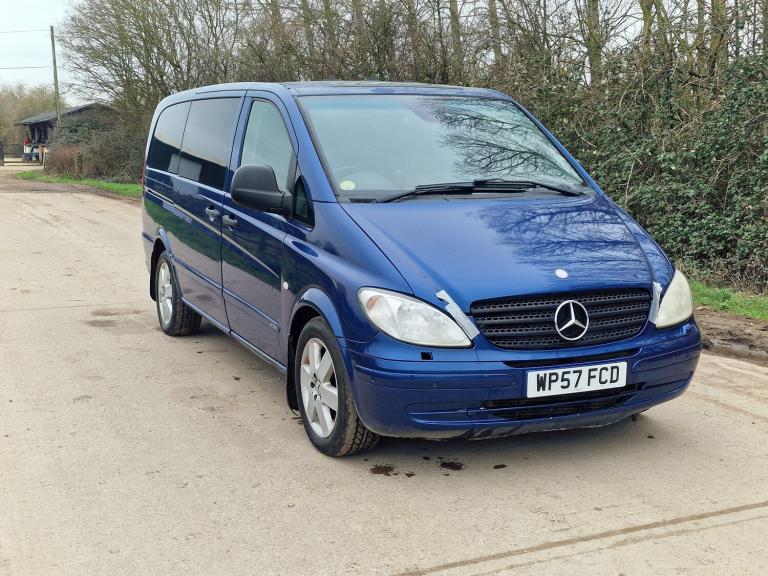 2008 Mercedes Vito TRAV 120 CDI LWB Auto Blue 8 Seat Minibus  Spares Repairs