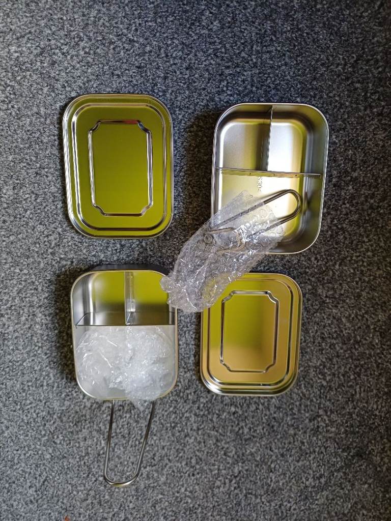 2 set stainless steel lunch boxes