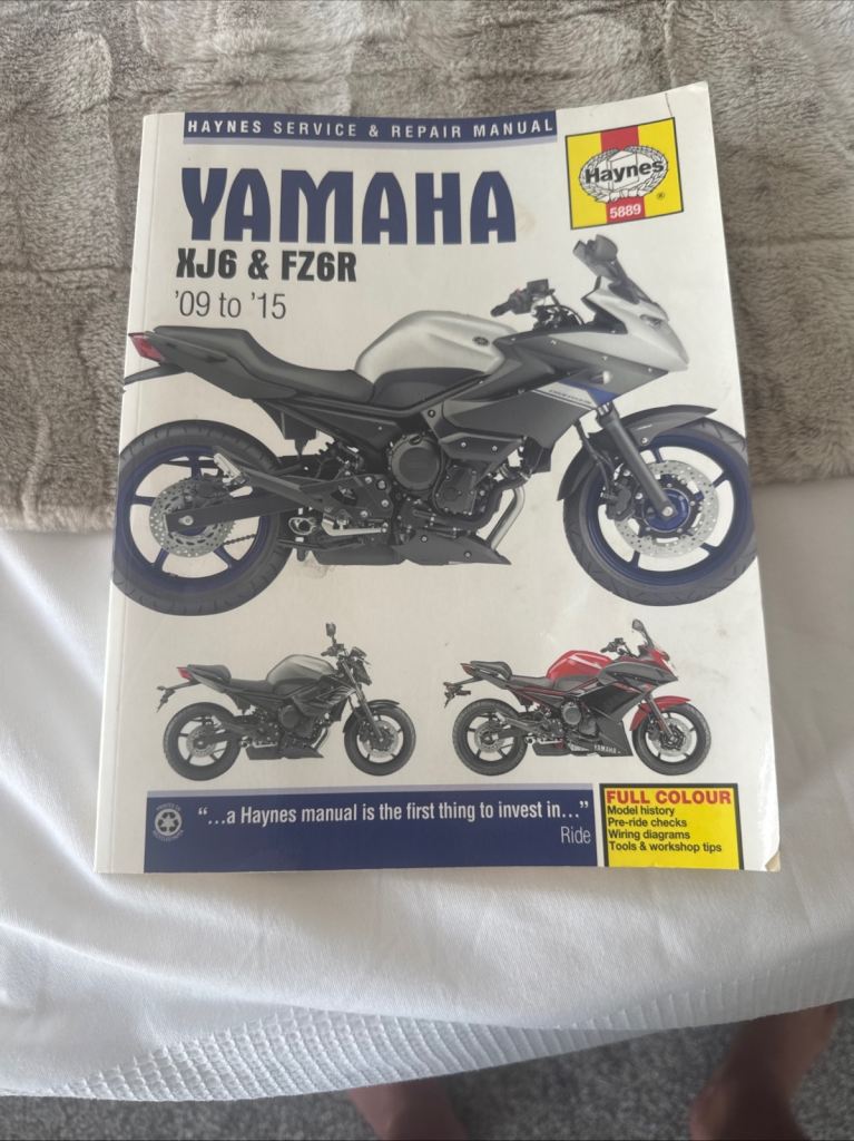 Haynes 5889 Yamaha service and repair manual xj6 fz6r ‘09 to ‘15