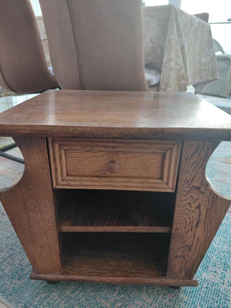 Solid oak coffee table