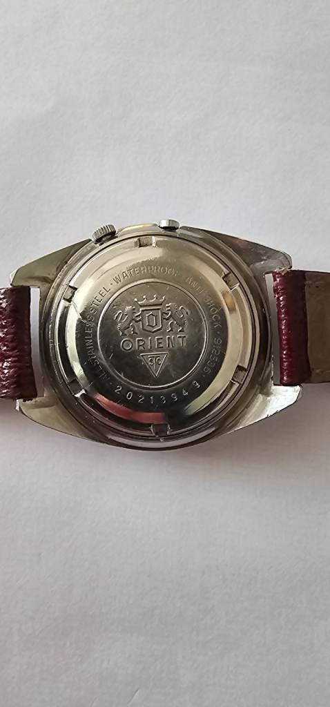 Orient Automatic Watch with Red Leather Strap