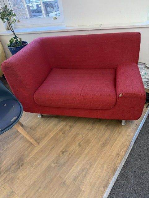 Small red sofa