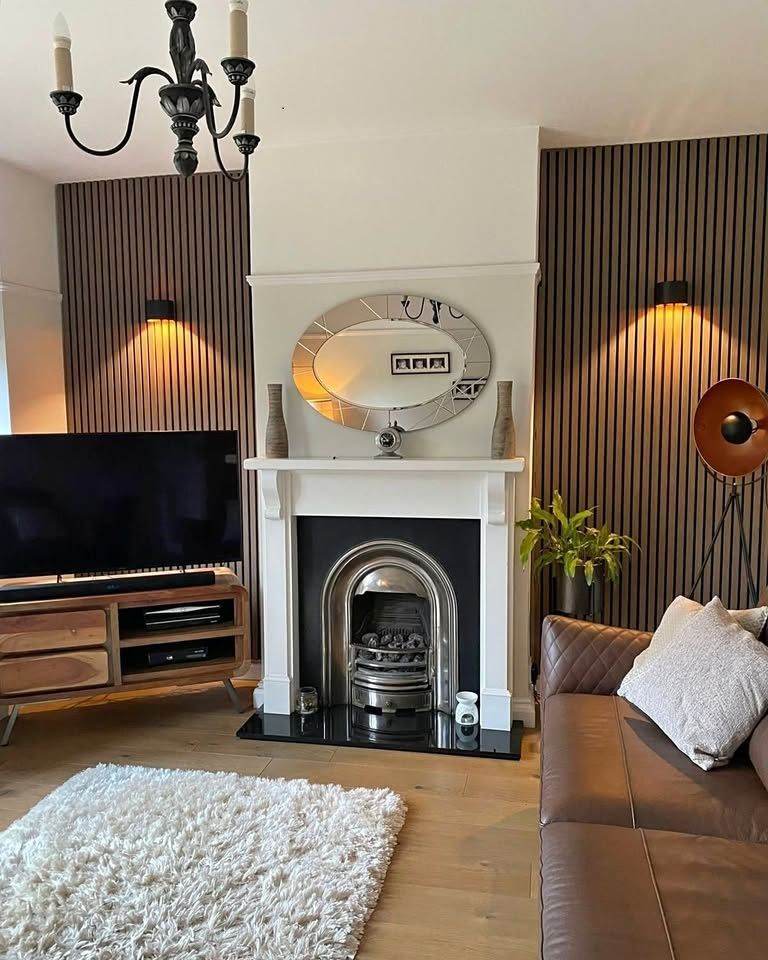   B&Q Acoustic Wood Wall Panels 240x60cm | Free Delivery Slat Panels
