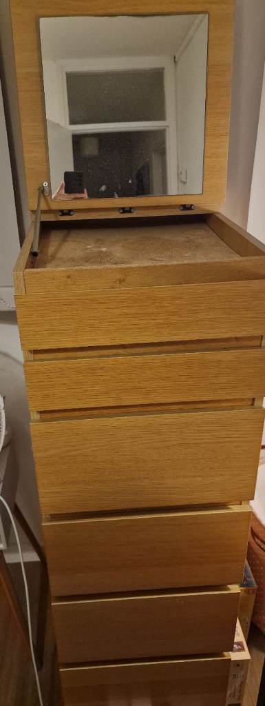 IKEA MALM Chest of 6 Drawers with Mirror – £35 (Birmingham collection)