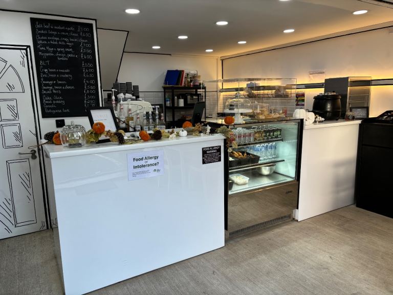 Busy Cafe and sandwich shop on trading estate 