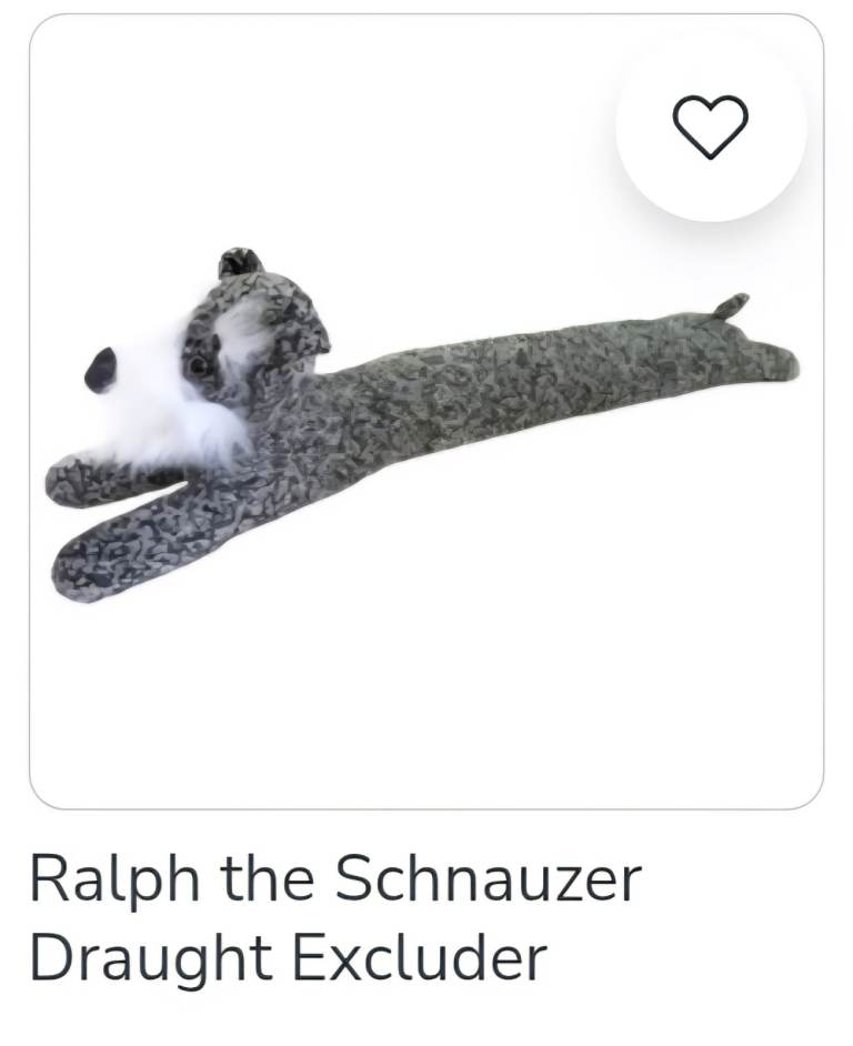 Ralph the Schnauzer Draught Excluder – As Good As New