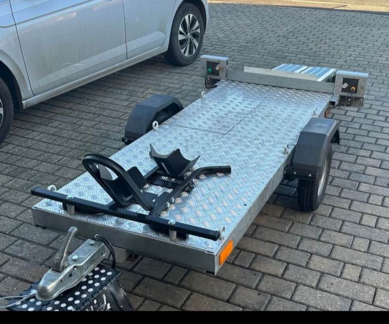 Single Motorcycle Trailer Flat-bed 