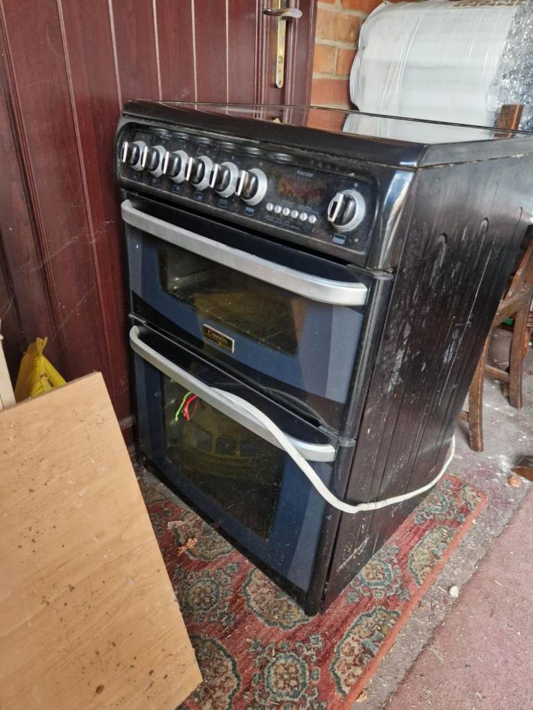 Freestanding Double Oven Cooker – Black, Fair Condition