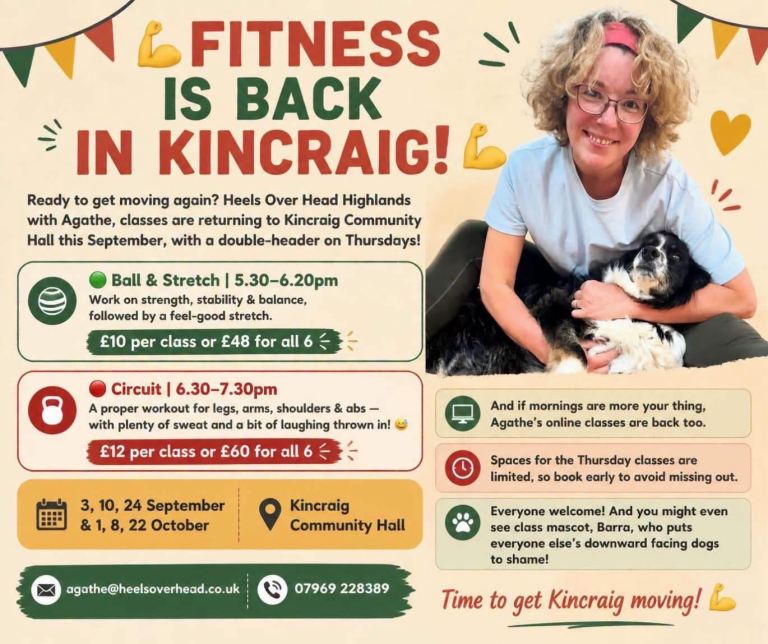 Fitness classes in Kincraig 