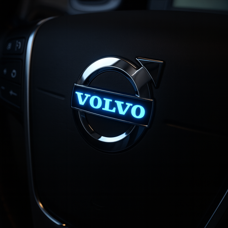 Volvo Steering Wheel Glow-in-the-dark Emblem 47x10mm S60 S60 XC S80 V40 V60 V60 XC V70 XC60 XC70