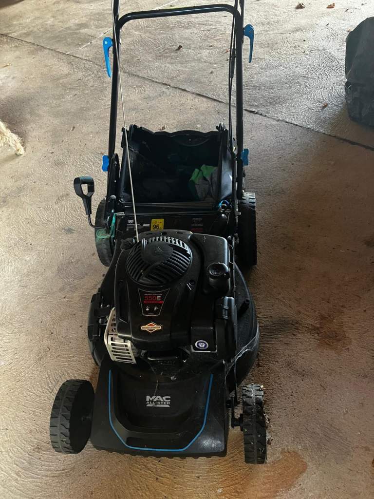 MAC Allister 550E Petrol  Mower 140cc and 46cm width cut Good Condition