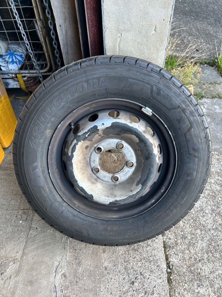 Van wheel with Brand new Bridgestone Tyre
