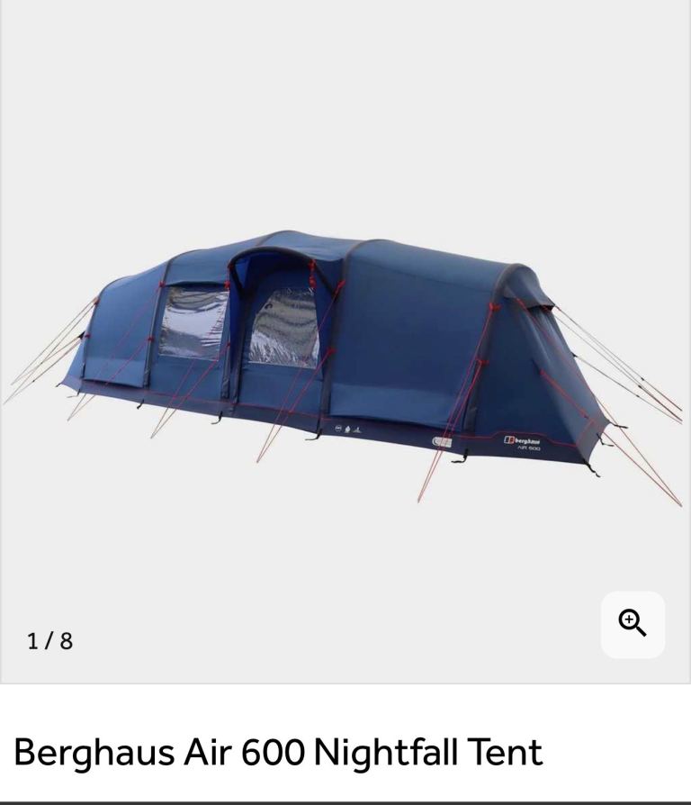 Berghaus 600 air nightfall tent and porch + extras