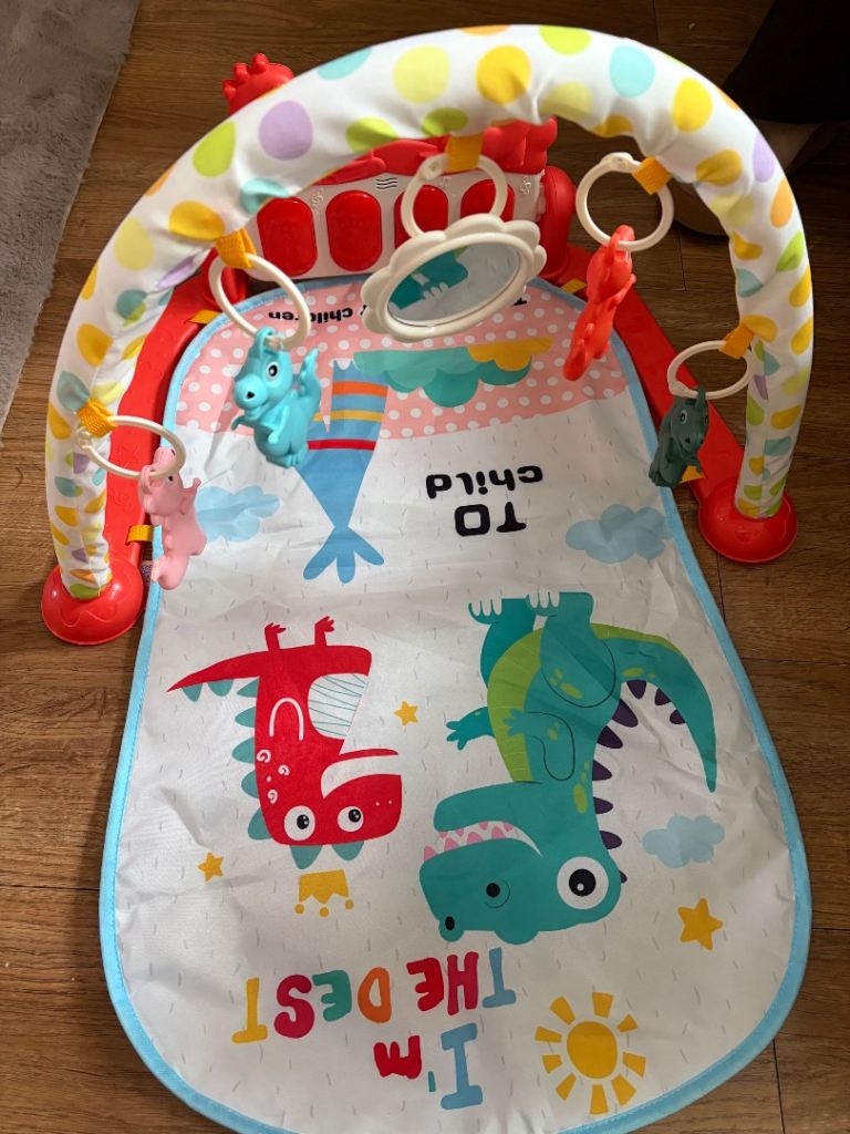 Baby musical Play Mat with Arch and Hanging Toys, £10.00 for Sale