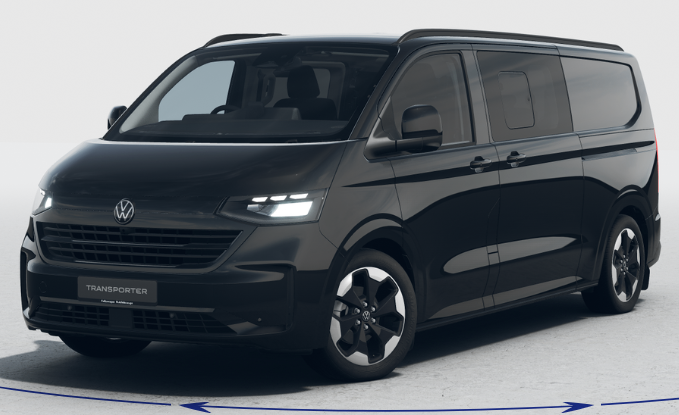 2026 Volkswagen T7 Transporter Kombi Commerce Pro 170PS 2.0TDI LWB T32 Automatic, black VW