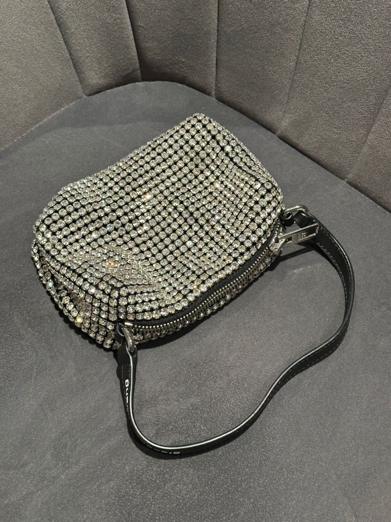 Alexanderwang Rhinestone Shoulder Bag - Silver, Good Condition
