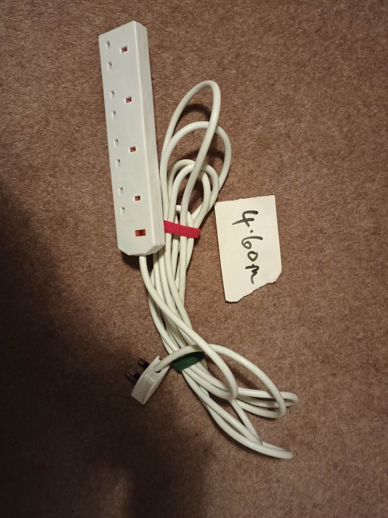 4.6m 4-gang plug extension 