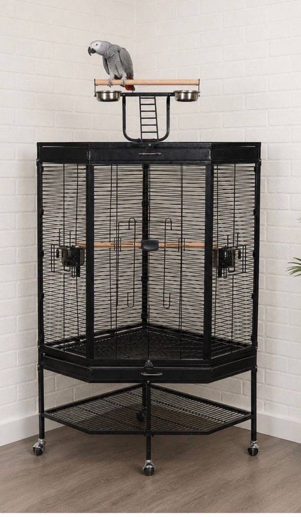 Corner bird cage 