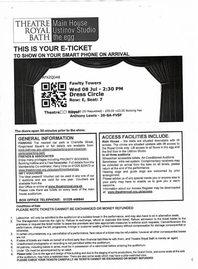 Fawlty Towers tickets