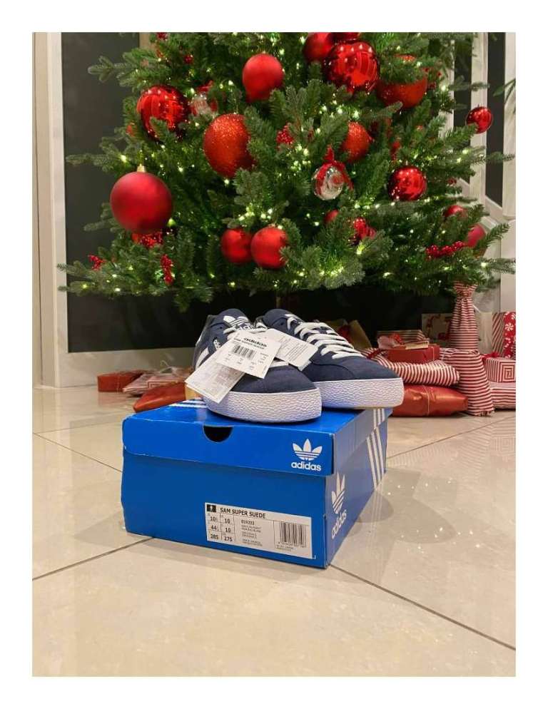 👟 NEW ADIDAS Samba UK 10 Super Suede Navy Blue Mens Training Shoes BNIB Trainers EU 44 RRP £99.95