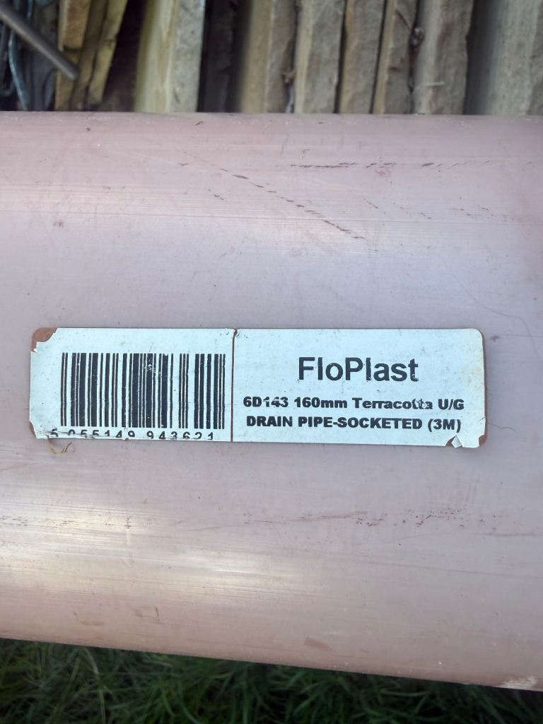 160mm 3m socketed drainage pipe - Floplast