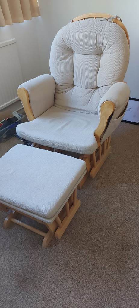 Free rocking chair and footstool