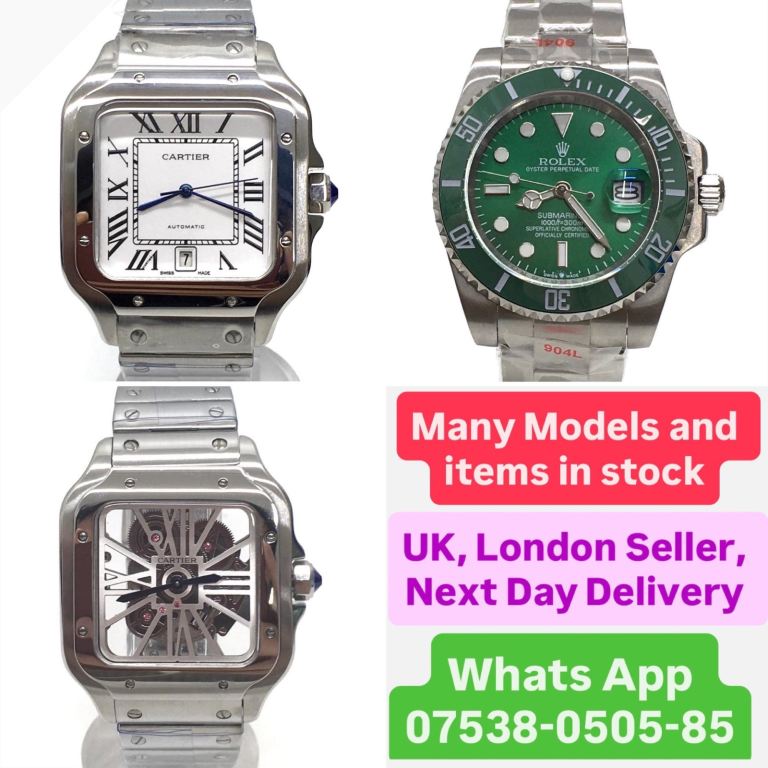 Cartier Santos AP Patek Philippe Audemars Piguet Iced Out Buss down diamond Watch Mens Cheap London