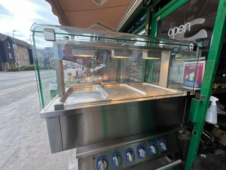 HOT FOOD CHICKEN WET DISPLAY CABINET QUALITY CATERING COMMERCIAL KITCHEN EQUIPMENT CAFE RESTAURANT