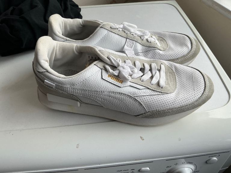 Puma white trainers