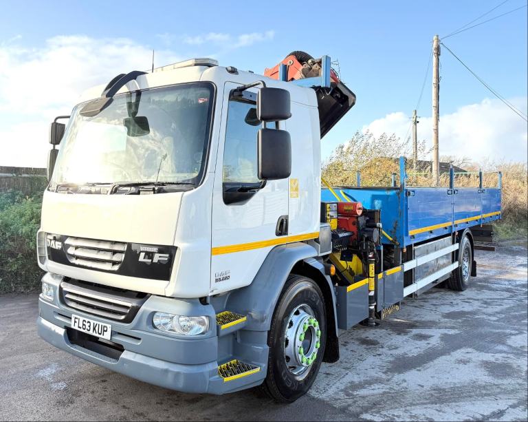 2013 DAF LF55.220 PALFINGER CRANE TRIPLE DROPSIDE 18T MANUAL 45,000 MILES EEV 