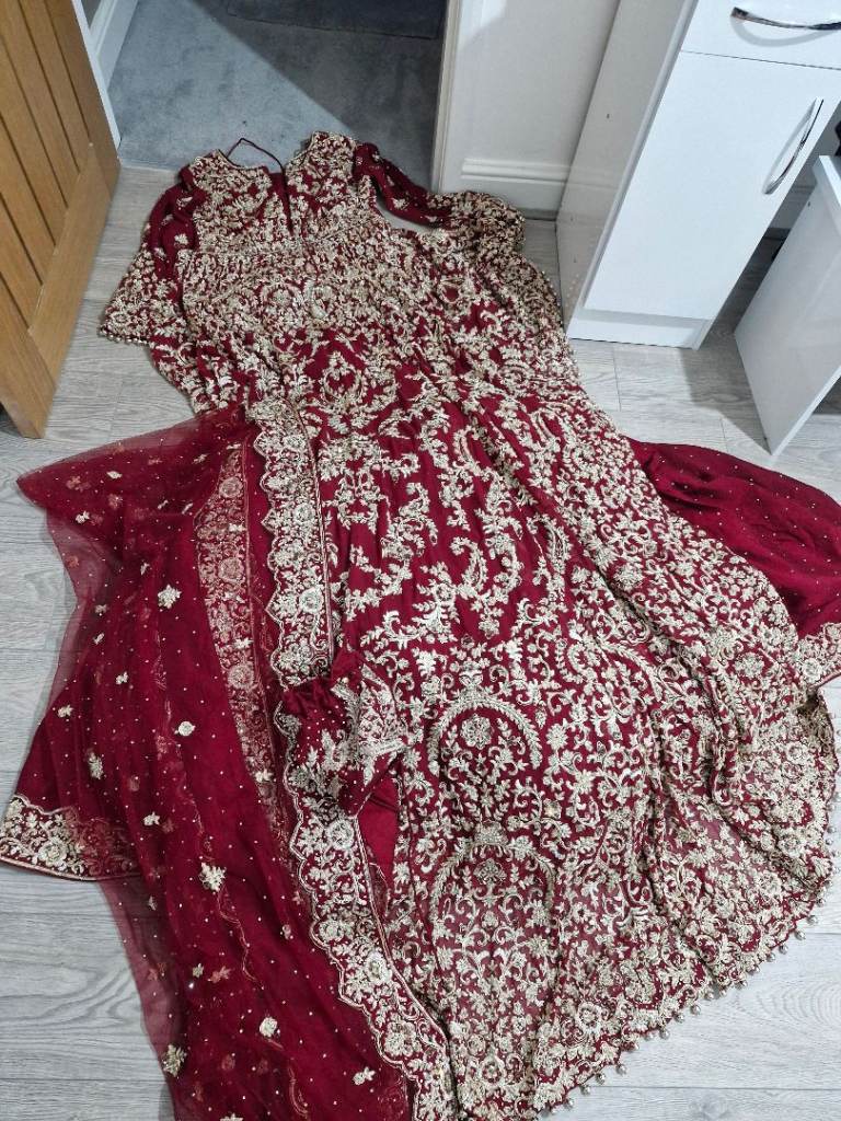 Dark Red Bridal Wedding Lehenga