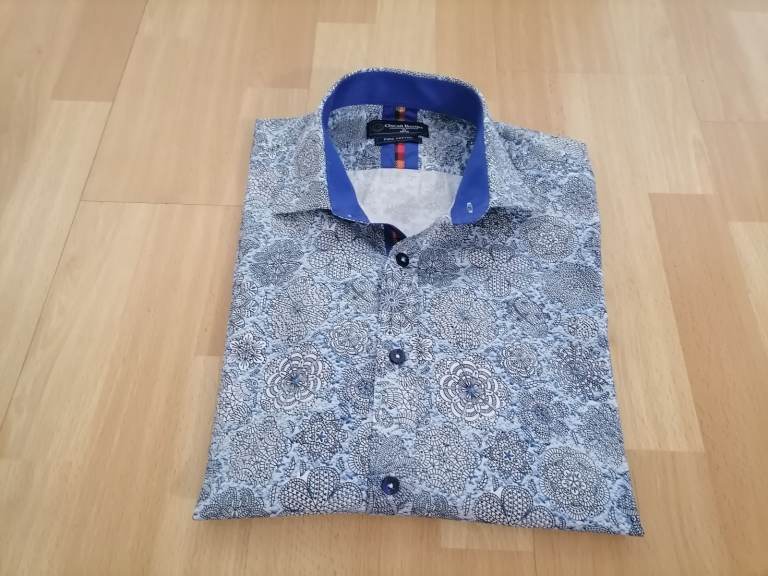 Designer OSCAR BANKS Luxury Pure Cotton Shirt. N. Mint Cond. Size : M ( 39 - 40)