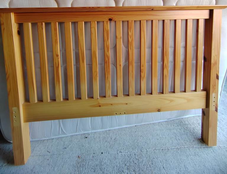 Solid pine double bed frame 