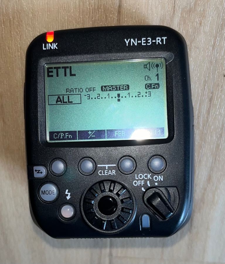 Yongnuo Speedlite Transmitter YN-E3-RT. Carry pouch, original box and instructions.