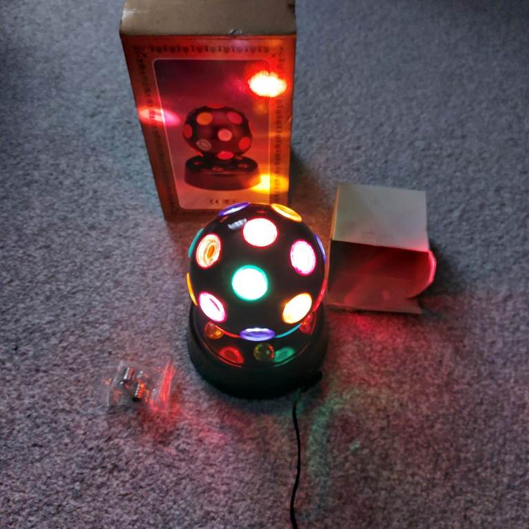  6” Rotating Disco Ball/Kids Disco Light/Mains Operated/Multi-Coloured Lights/Great for Parties