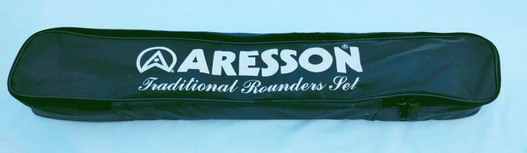 Aresson Traditional Rounders Set - 1 Bat - 4 Stumps - 1 Carry Bag - NO Ball