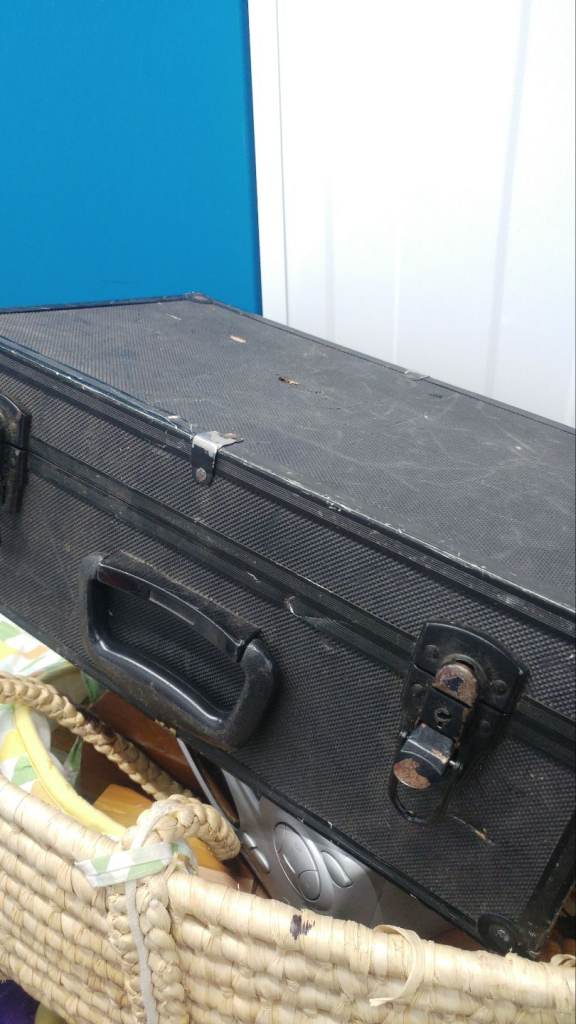 Storage suitcase with padding sound deadening