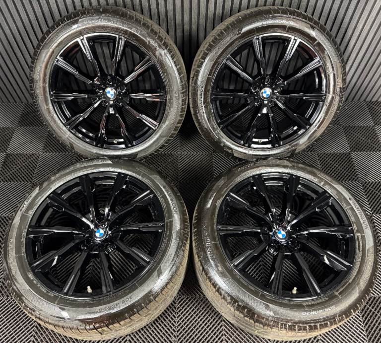 20'' GENUINE BMW X5 X6 G05 G06 BLACK 740M SPORT ALLOYS WHEELS ALLOYS TYRES