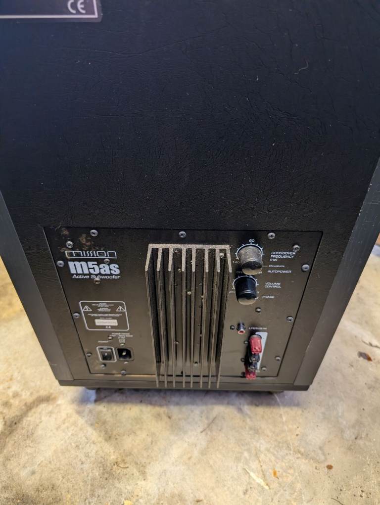 Mission M5AS Active Subwoofer – Black, Good Condition