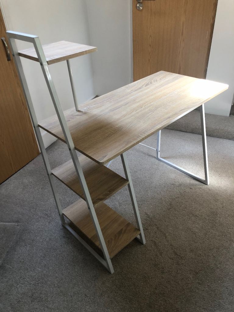 Lovely desk with laddered shelving excellent conditition